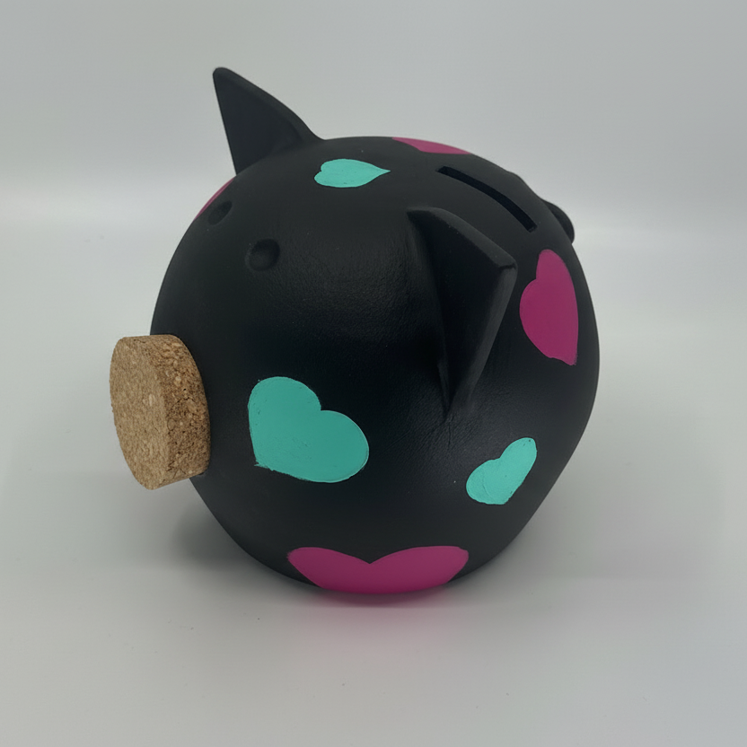Joy of Hearts | Handmade Ceramic Piggy Bank-2