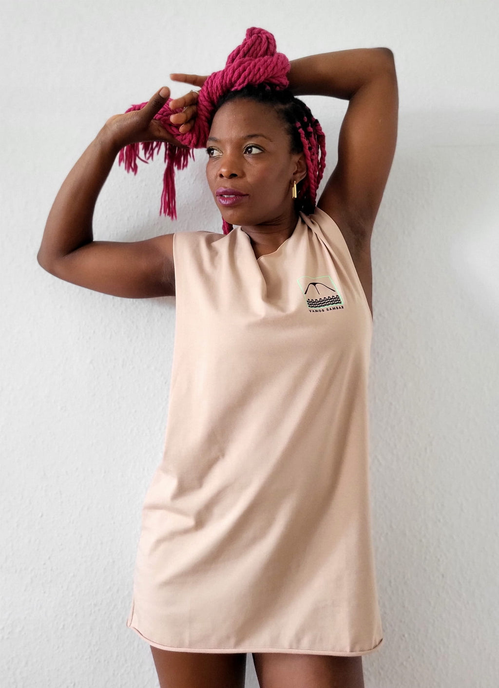 Sleeveless T-shirt SAPUCAI Sand-1
