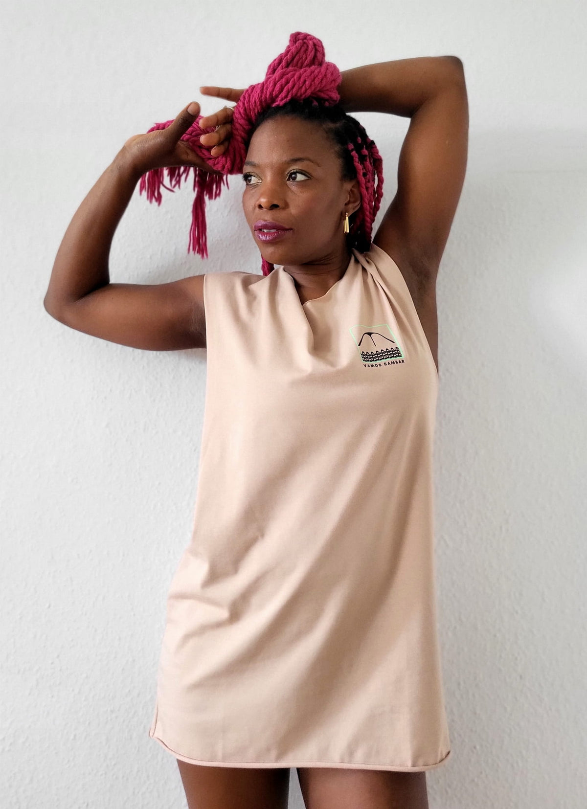 Sleeveless T-shirt SAPUCAI Sand-1