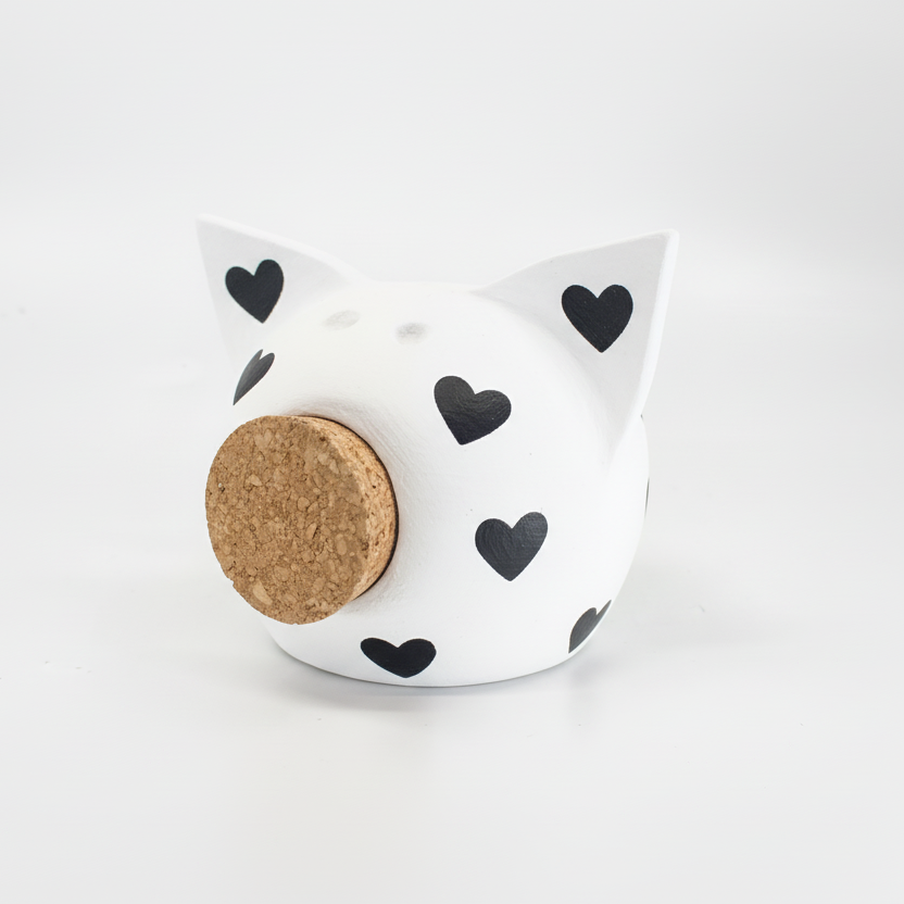 Queen of Hearts | Handmade Ceramic Piggy Bank-0