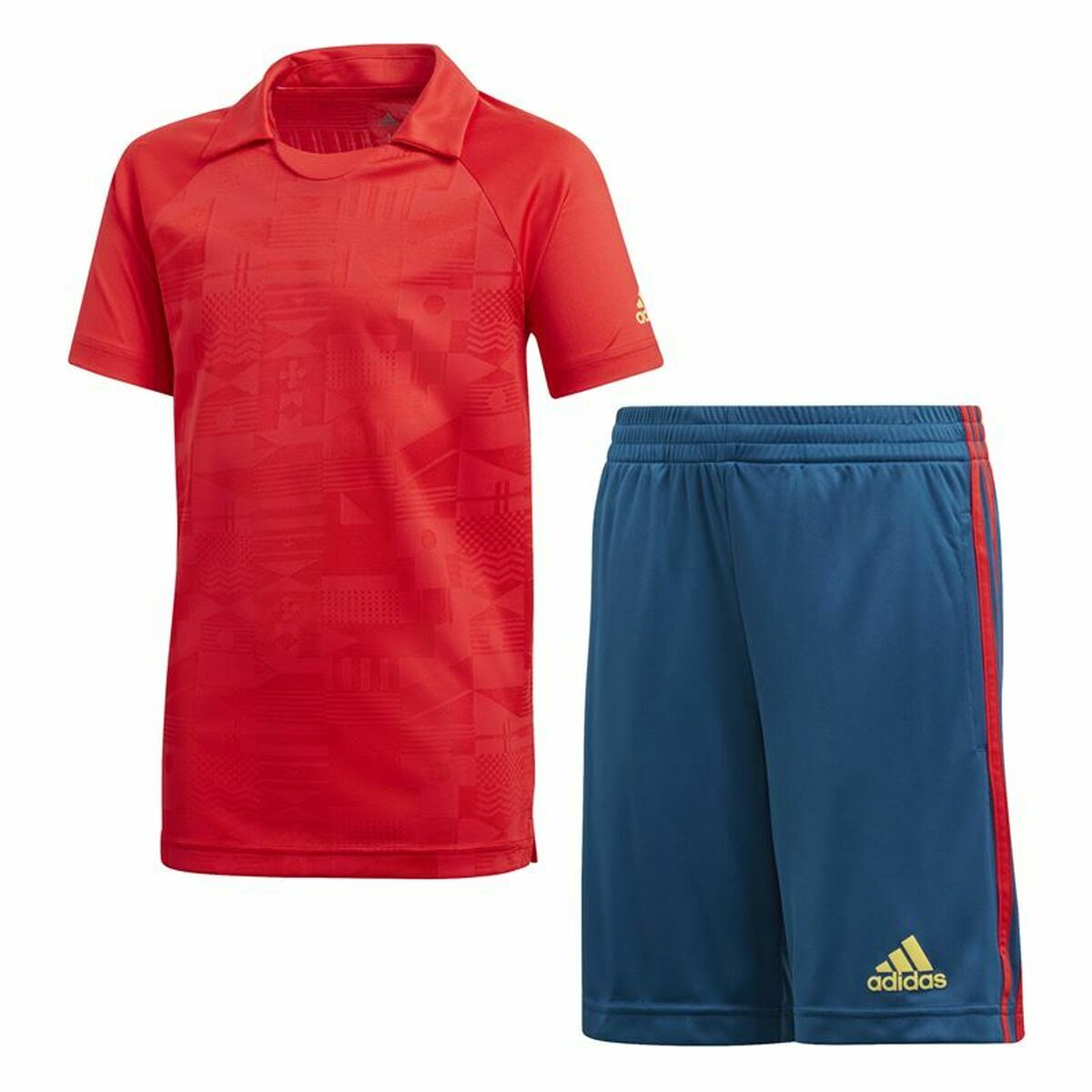Children’s Tracksuit Adidas Originals Blue Football Red-0