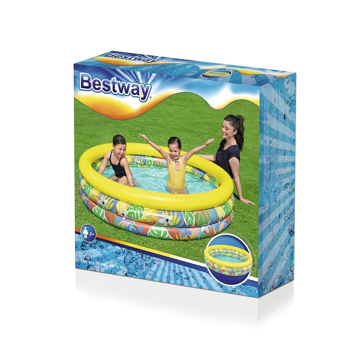 Inflatable Paddling Pool for Children Bestway 168 x 38 cm-8