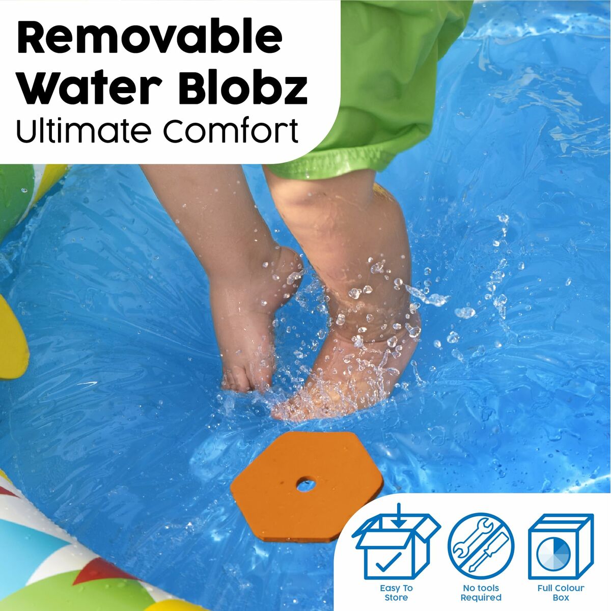 Inflatable Paddling Pool for Children Bestway 120 x 117 x 46 cm 45 L-11