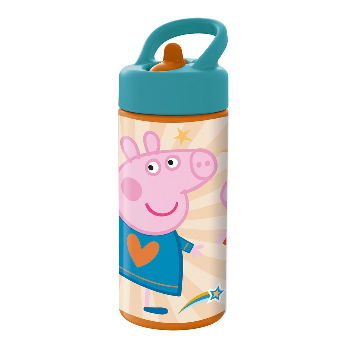 Water bottle Peppa Pig Having fun Pink PVC 410 ml-0
