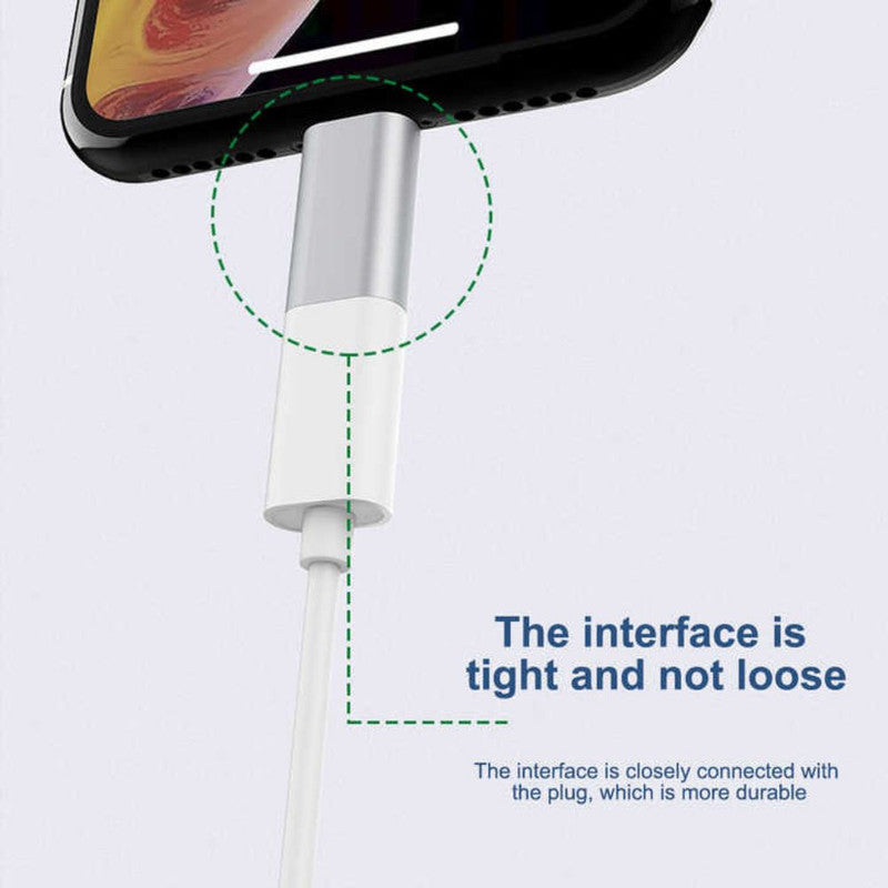 Adaptor Fast Charging, Lightning / Type-C, Redare muzica, Transfer date, 5A, Argintiu