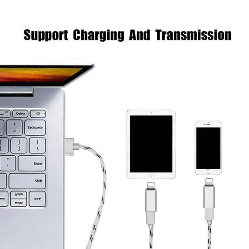 Adaptor Fast Charging, Type-C / Lightning, Redare Muzica si Transfer date, 5A, Argintiu