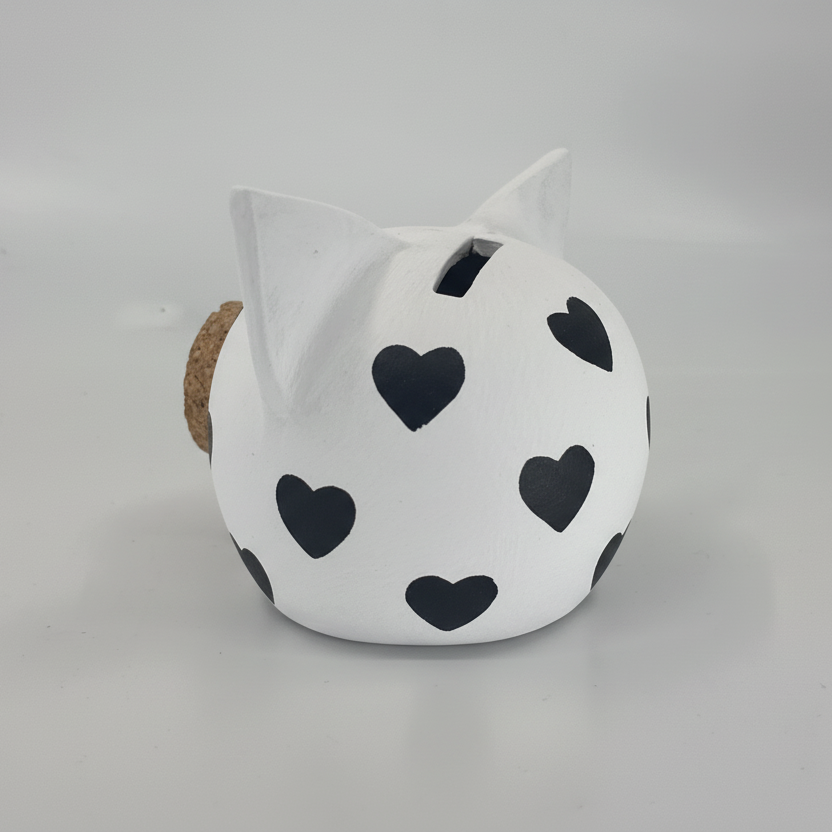 Queen of Hearts | Handmade Ceramic Piggy Bank-5