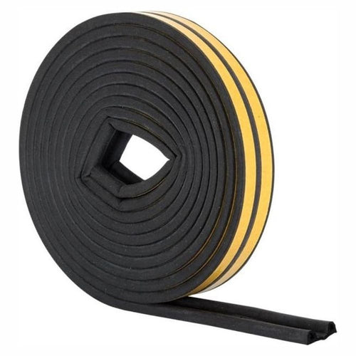Banda Autoadeziva pentru Etansarea Usilor si Ferestrelor, Profil P, 9mm x 5.5mm, Rezistenta UV, Cauciuc EPDM, 6 m, Maro