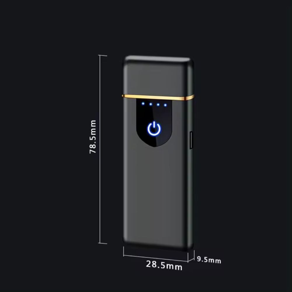 Bricheta Electrica Antivant in Cutie, Incarcare USB, Senzor Digital, Aprindere cu Inductie pentru 2 Tigari Simultan, Indicator LED, Negru, 78.5×28.5×9.5 mm