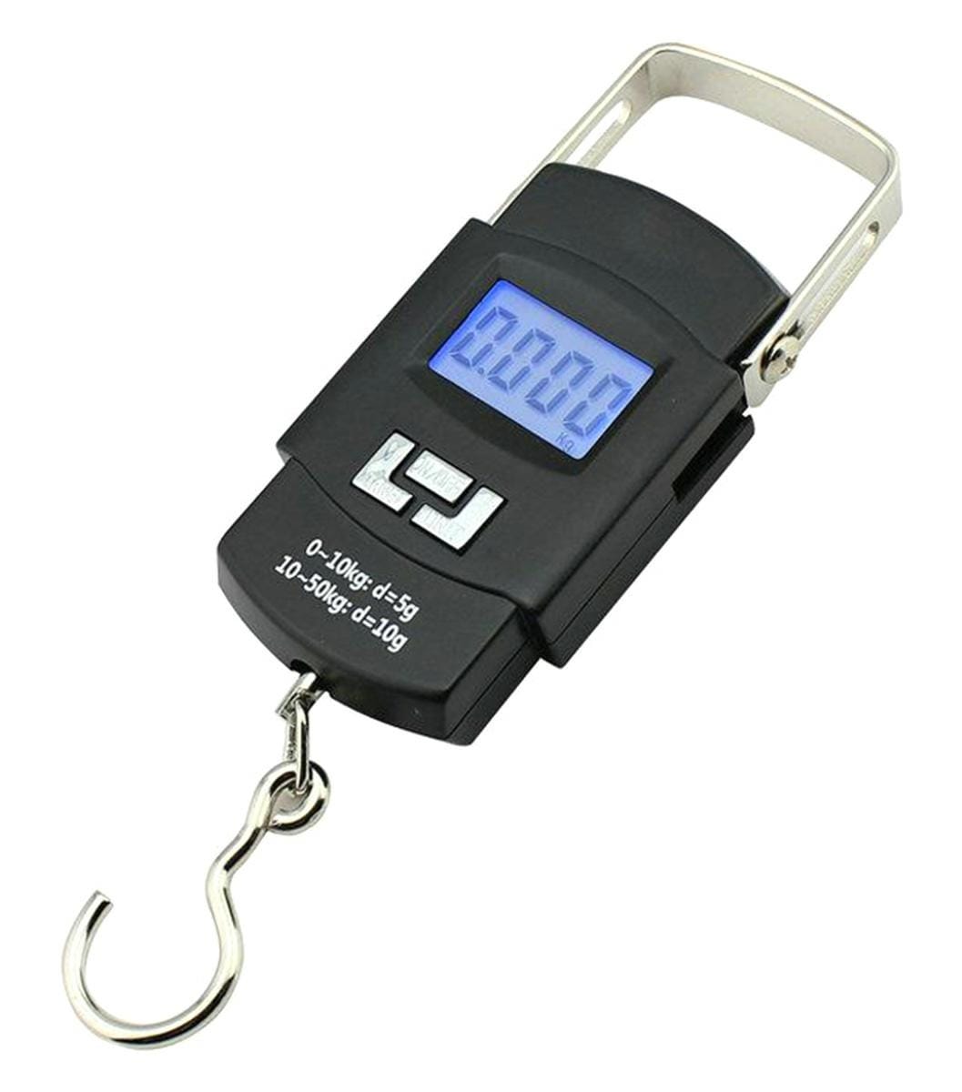 Cantar Electronic cu Carlig de Buzunar, Greutate maxima 50 Kg, Functie HOLD, Negru