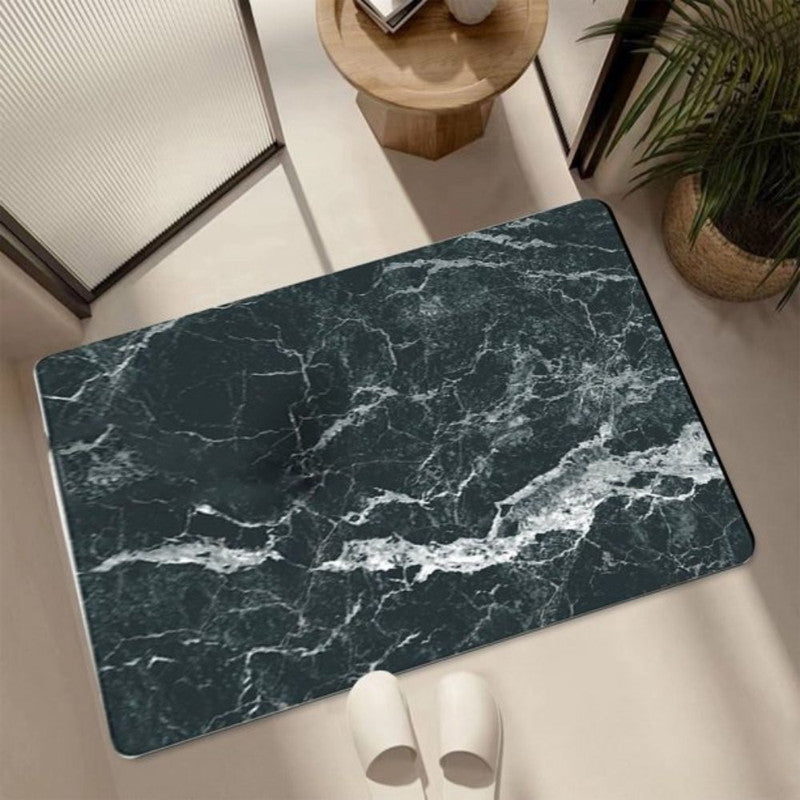 Covoras pentru baie Relax Time ultra absorbant, anti-alunecare, material Diaton, Model Marmura Safir , 40 x 60 cm, Grey