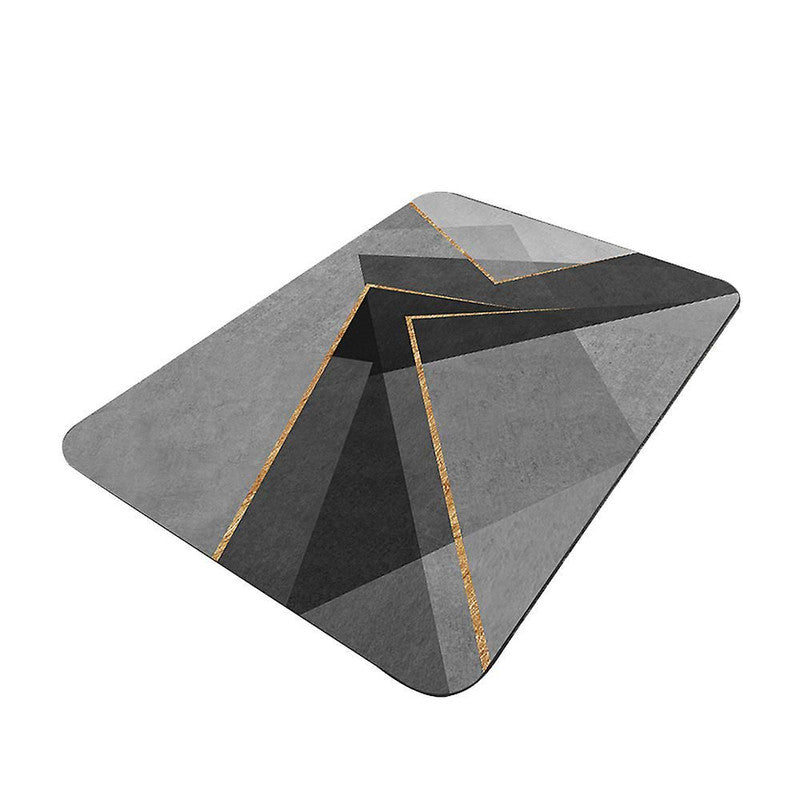Covoras pentru baie ultra absorbant, anti-alunecare, material Diaton, Model Abstract, 50 x 80 cm