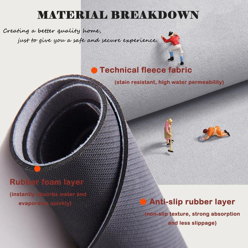 Covoras pentru baie ultra absorbant, anti-alunecare, material Diaton, Model Cercle, 50 x 80 cm