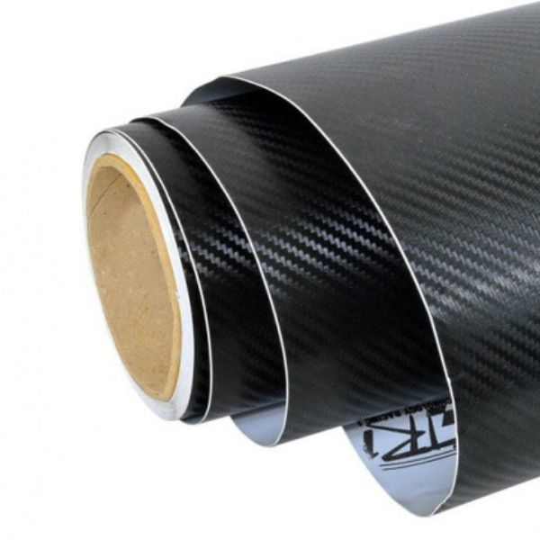 Folie Colantare pentru Auto sau Moto, Model Fibra Cardon 3D, Impermeabila, Rezistenta UV, Latime 1.27 m, Lungime 3 m, Negru