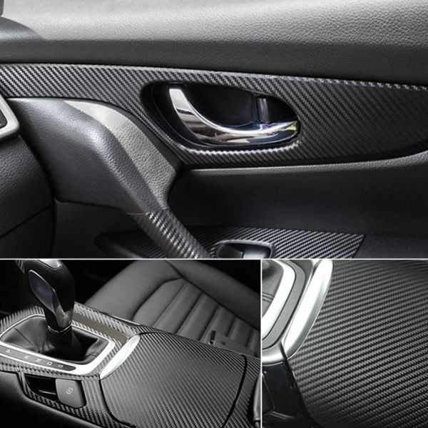 Folie Colantare pentru Auto sau Moto, Model Fibra Cardon 3D, Impermeabila, Rezistenta UV, Latime 1.27 m, Lungime 3 m, Negru