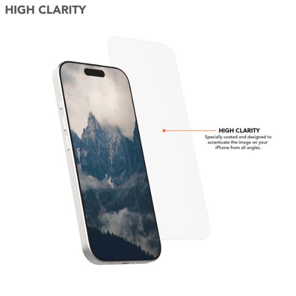 Folie de Protectie pentru iPhone 16 Pro Max cu Accesorii Montaj, Grosime 0.3 mm, Clear View, Transparenta