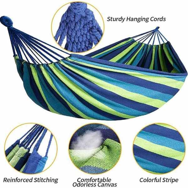 Hamac Mercaton din Bumbac Textil, Maxim 120 Kg, Multicolor, 185 x 80 cm