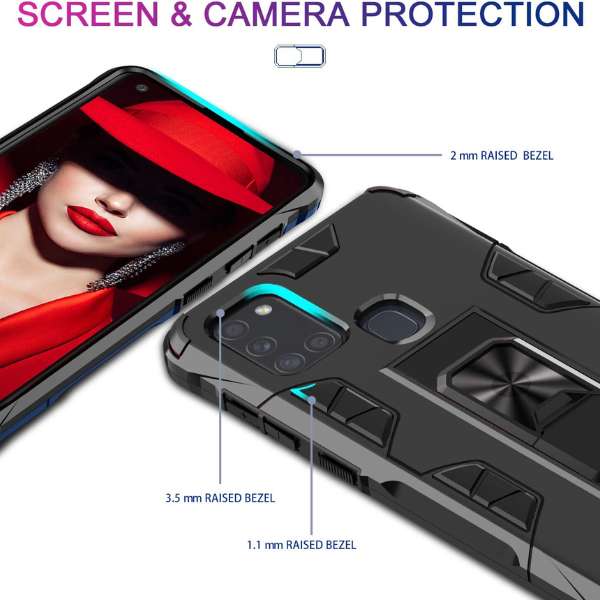 Husa Antisoc Magnetica Premium Forcell Defender cu Suport Telefon pentru Iphone 12 Mini, Neagra