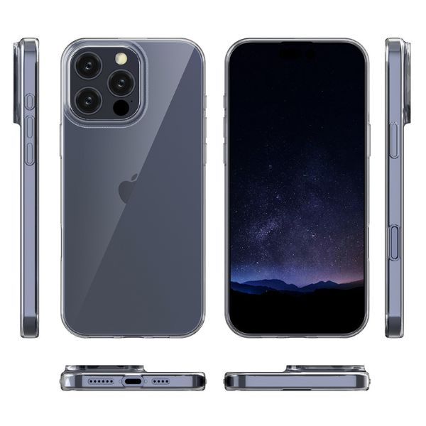 Husa Flexibia pentru iPhone 16 Pro, Clear View, Silicon, Grosime 2 mm, Anti-Alunecare, Anti-Galbenire, Transparenta