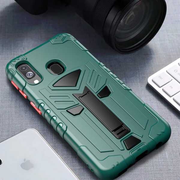 Husa de Protectie Mercaton pentru Samsung A10, HardCase, cu Suport pentru Telefon, Negru