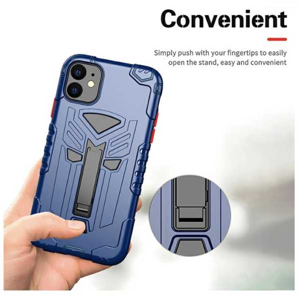 Husa de Protectie Mercaton pentru Samsung A20E, HardCase, cu Suport pentru Telefon, Albastru