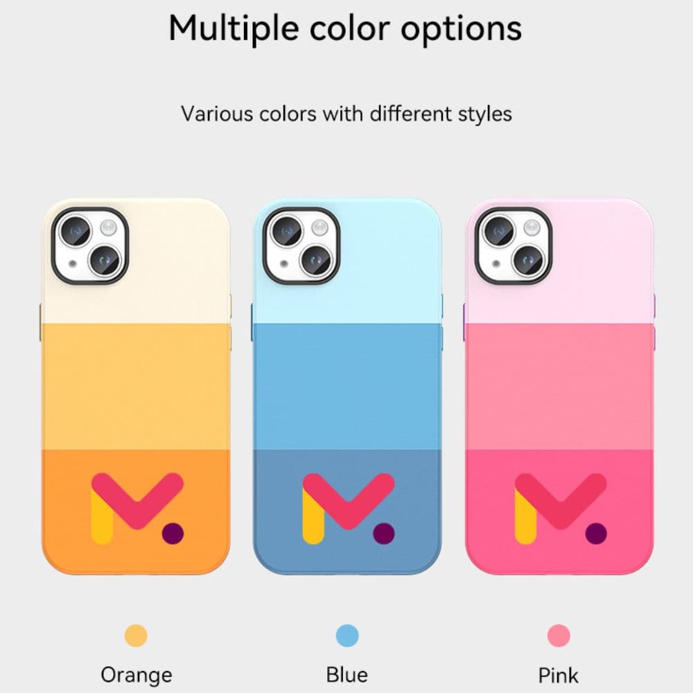 Husa de Protectie Mercaton din Piele Ecologica si cu Armaturi pe Margini, pentru Iphone 14, Albastru Multicolor