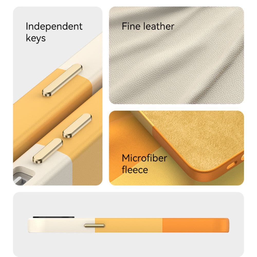 Husa de Protectie Mercaton din Piele Ecologica si cu Armaturi pe Margini, pentru Iphone 14, Albastru Multicolor