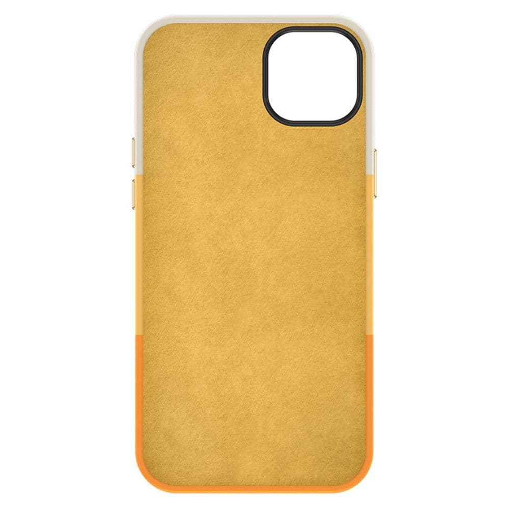 Husa de Protectie Mercaton din Piele Ecologica si cu Armaturi pe Margini, pentru Iphone 14, Portocaliu Multicolor