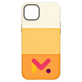 Husa de Protectie Mercaton din Piele Ecologica si cu Armaturi pe Margini, pentru Iphone 14, Portocaliu Multicolor