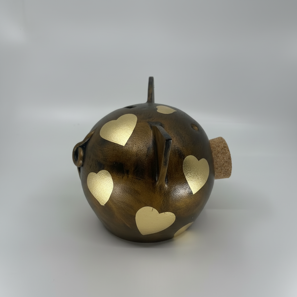 Golden Hearts | Handmade Piggy Bank-5