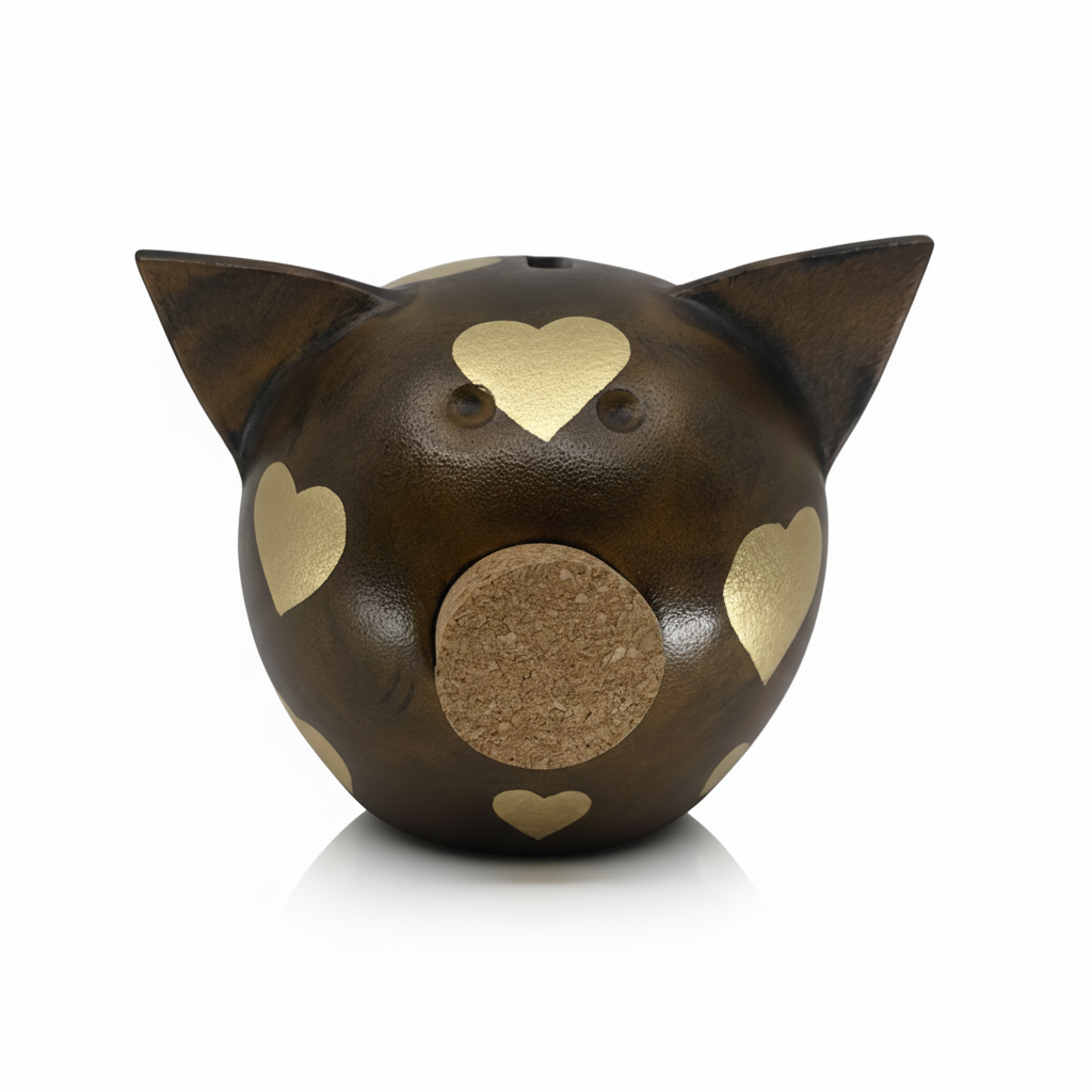 Golden Hearts | Handmade Piggy Bank-3