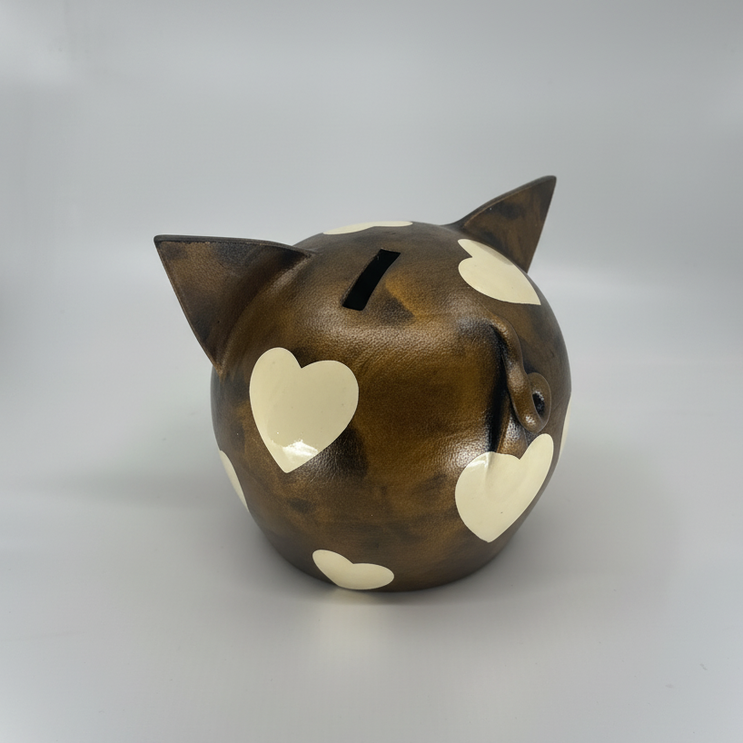 Golden Hearts | Handmade Piggy Bank-2