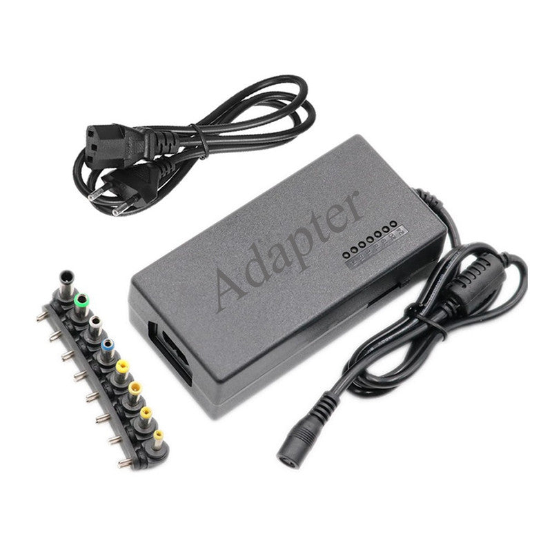Incarcator Universal pentru Laptop cu 8 Capete de Mufare, 12-24V, 96W, Negru
