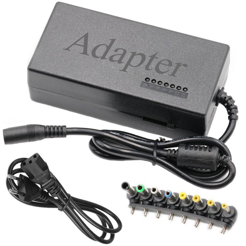 Incarcator Universal pentru Laptop cu 8 Capete de Mufare, 12-24V, 96W, Negru
