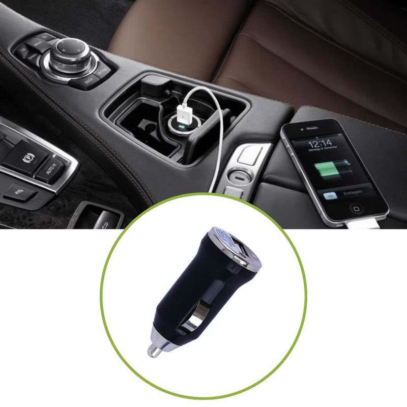 Incarcator universal pentru priza auto, 1 x USB, 1A, Negru