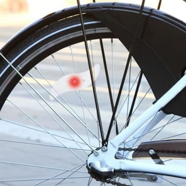 Set 5 buc Lumini ambientale LED cu 3 moduri de iluminare pentru spite Bicicleta, Rosu