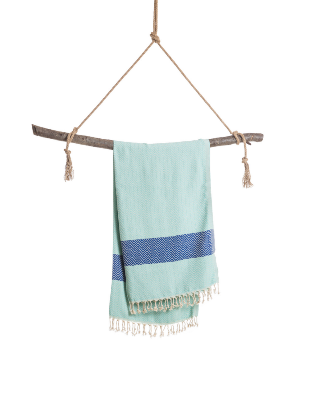 ZAYA Hammam Towel, Beach Towel, Pestemal - Mint / Blue-2