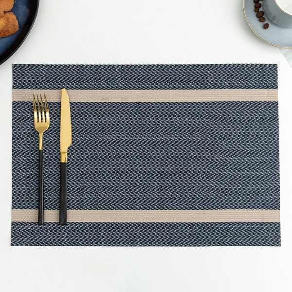 Napron de Masa Mercaton din PVC, Rezistent la Apa, Dreptunghiular, 30×45 cm, Bleumarin