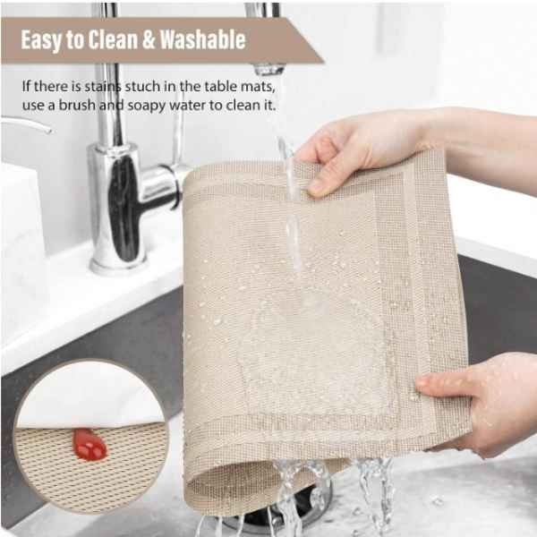 Napron Mercaton pentru Masa, PVC, Rezistent la Caldura, 30 x 45 cm, Gri