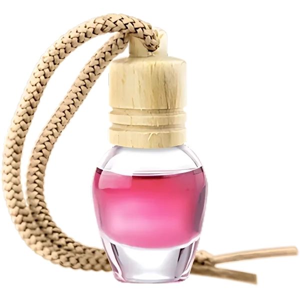 Odorizant Auto in Sticla cu Snur si Capac din Lemn, Aroma Bubble Gum, 8 ml