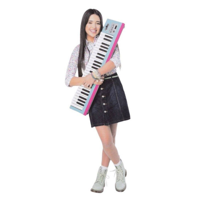 Orga Electronica pentru Copii cu 37 taste, Melodii, Difuzor, Luminite, si Proiector Disco LED cu Telecomanda, Senzori de Sunet si 7 moduri de iluminare