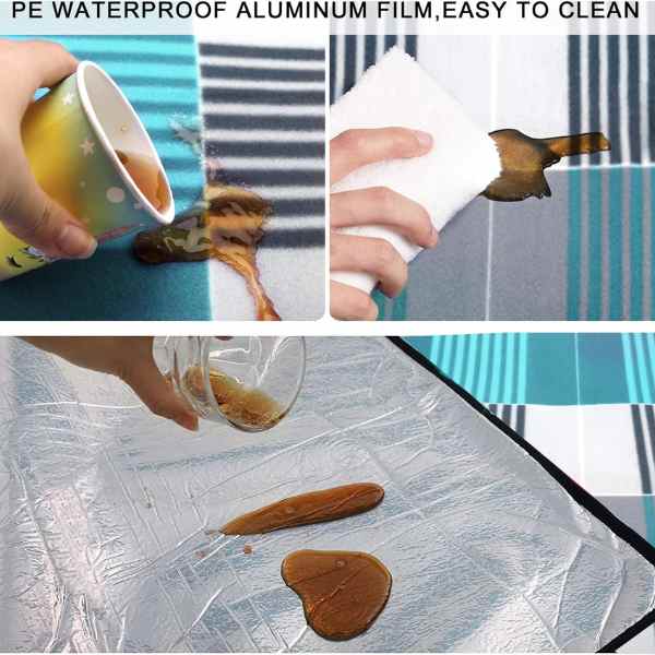 Patura Mercaton pentru Picnic sau Plaja, Pliabila Model Geanta, Impermeabila, PE, 200 x 150 cm, Albastru