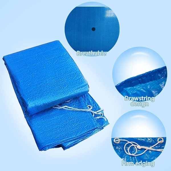 Prelata Universala Mercaton, pentru Acoperire Piscine Gonflabile Rotunde cu Diametru 244 cm, Material PVC, Impermeabila, Albastru