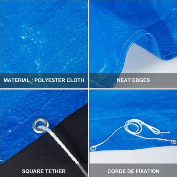 Prelata Universala, Mercaton pentru Acoperire Piscine Rotunde cu Diametru 305 cm, Material PVC, Impermeabila, Blue