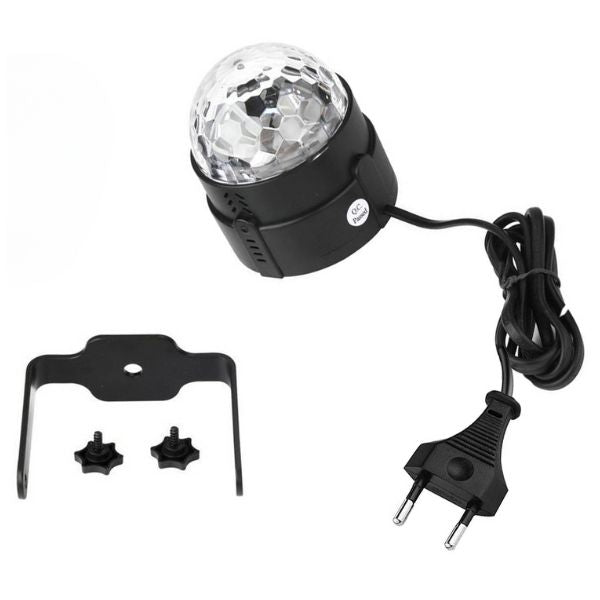 Proiector Disco LED Mercaton, RGB, Senzori de Sunet, 7 Moduri de iluminare, 9 x 8,5 cm