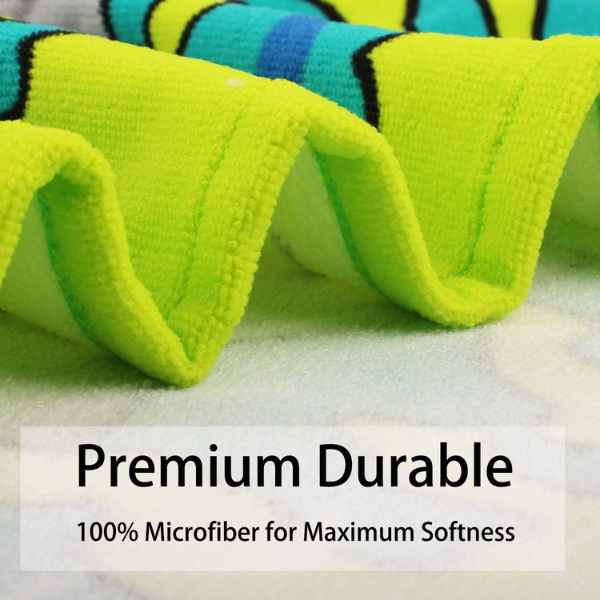 Prosop de Baie Mercaton, Pentru Copii, Tip Halat, din Microfibra, Model cu Rechin, 250 g/m², 58 x 57 cm