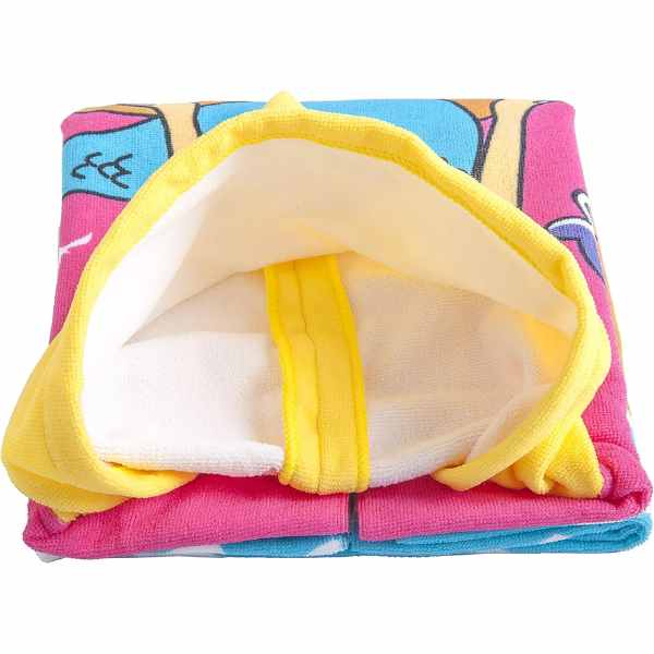 Prosop de Baie Mercaton, Pentru Copii, Tip Halat, din Microfibra, Model cu Sirena, 250 g/m², 58 x 57 cm
