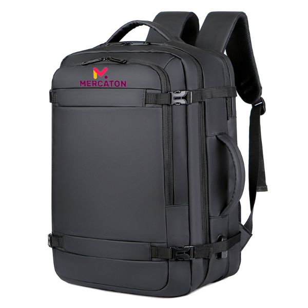 Rucsac extensibil Mercaton, compatibil cu laptop-uri pana la 17.3″, 29L – 39L, Port USB, Waterproof, Travel Size, Anti-Furt, Negru
