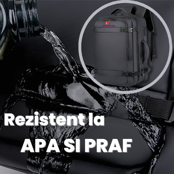 Rucsac extensibil Mercaton, compatibil cu laptop-uri pana la 17.3″, 29L – 39L, Port USB, Waterproof, Travel Size, Anti-Furt, Negru