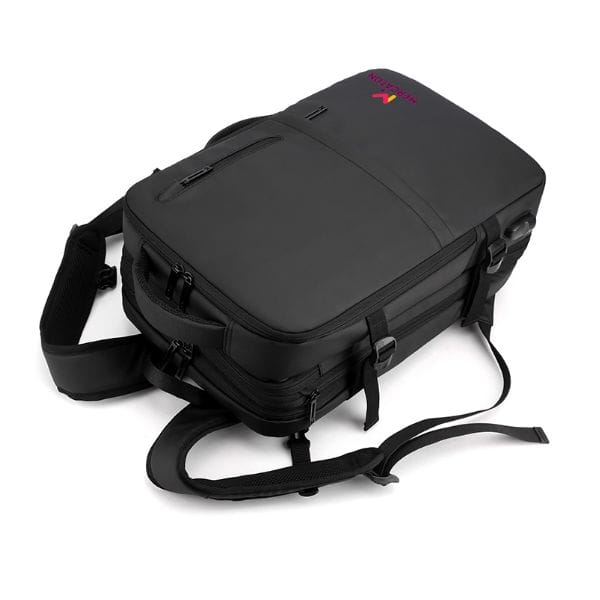 Rucsac extensibil Mercaton, compatibil cu laptop-uri pana la 17.3″, Port USB, Waterproof, Travel Size, Negru